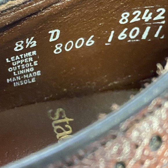 Vintage NWT Stacy Adams Brown Men’s Lace Up Dress Shoes Size 8.5 D main image 7